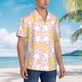 thumbnail image 6 of Picia Rabbit And Chick Gentle Cotton Regular Fit Short Sleeve Casual Hawaiian Shirt for Men-XX-Large, 6 of 8