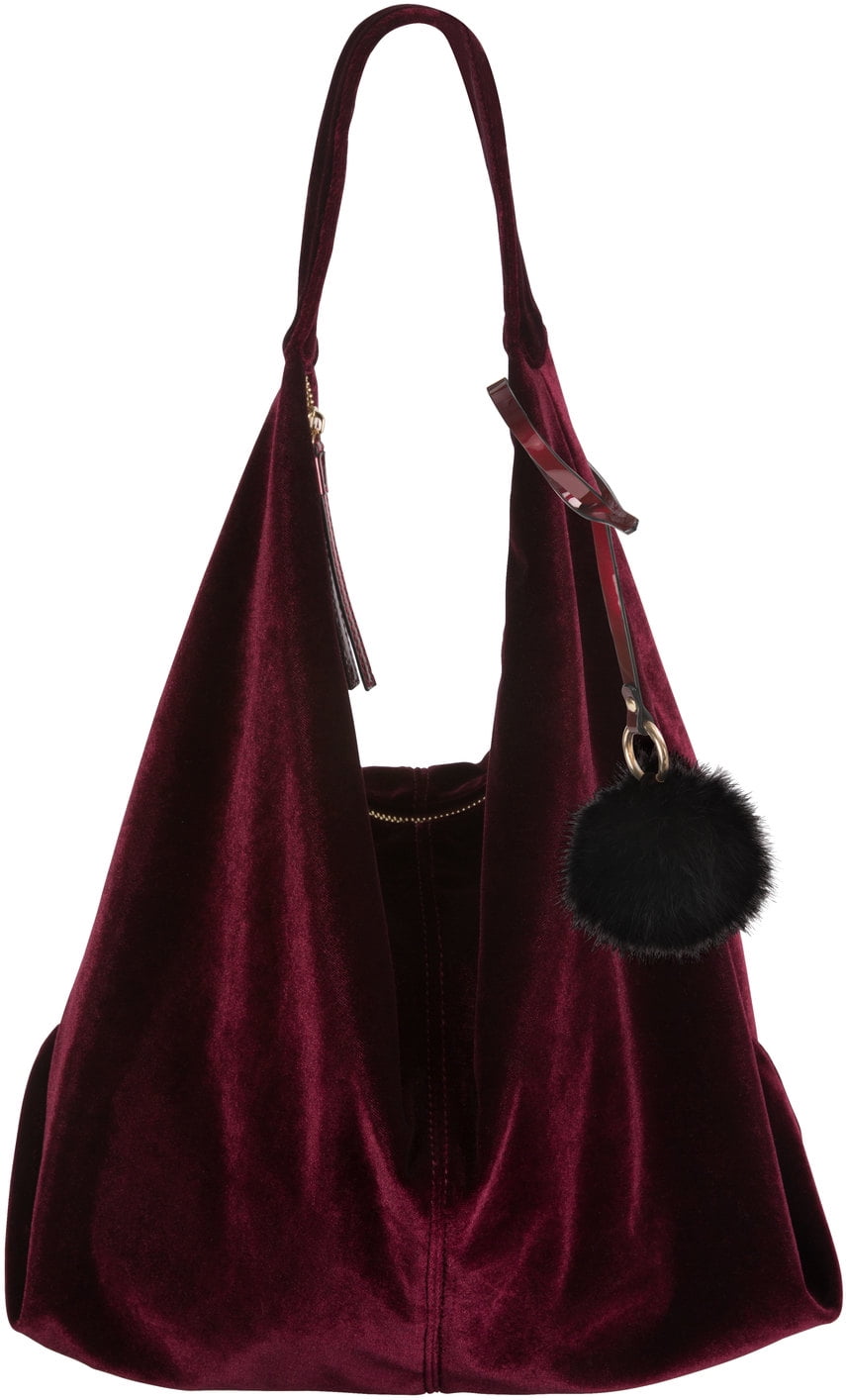 velvet hobo bag