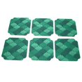 thumbnail image 4 of Cup Pad, Hand-woven Japanese Style Heat Insulated Embroidered Cup Coaster 6PCS Dining Table  For Home For Restaurant Green Flabellum, 4 of 8