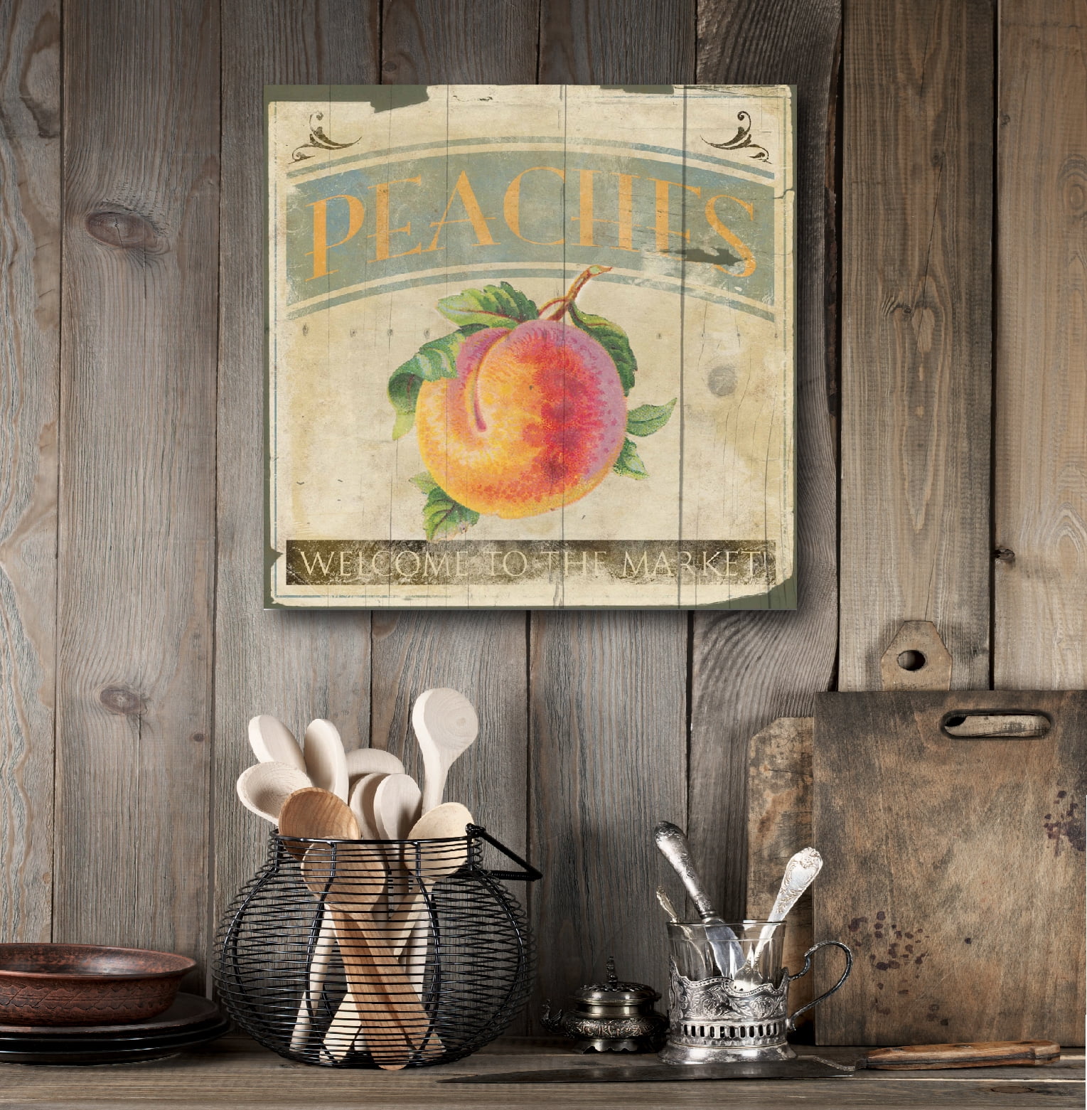 Peach Gallery-Wrapped Canvas Wall Art, 16x16