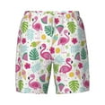thumbnail image 4 of Lsque Mens Swim Trunks Cute Flamingo Pattern - Bathing Suit Compression Liner - Beach Swim Shorts Swimwear - (S-3XL) - Stretch Quick Dry -3X-Large, 4 of 9