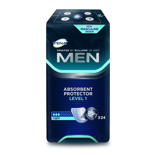 TENA for Men Level 1 (1 Pack of 24) - Walmart.com - Walmart.com