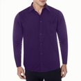 thumbnail image 1 of XDZJLR Chemise Homme Décontractée Business Couleur Unie Col à Revers Manches Longues, 1 of 3