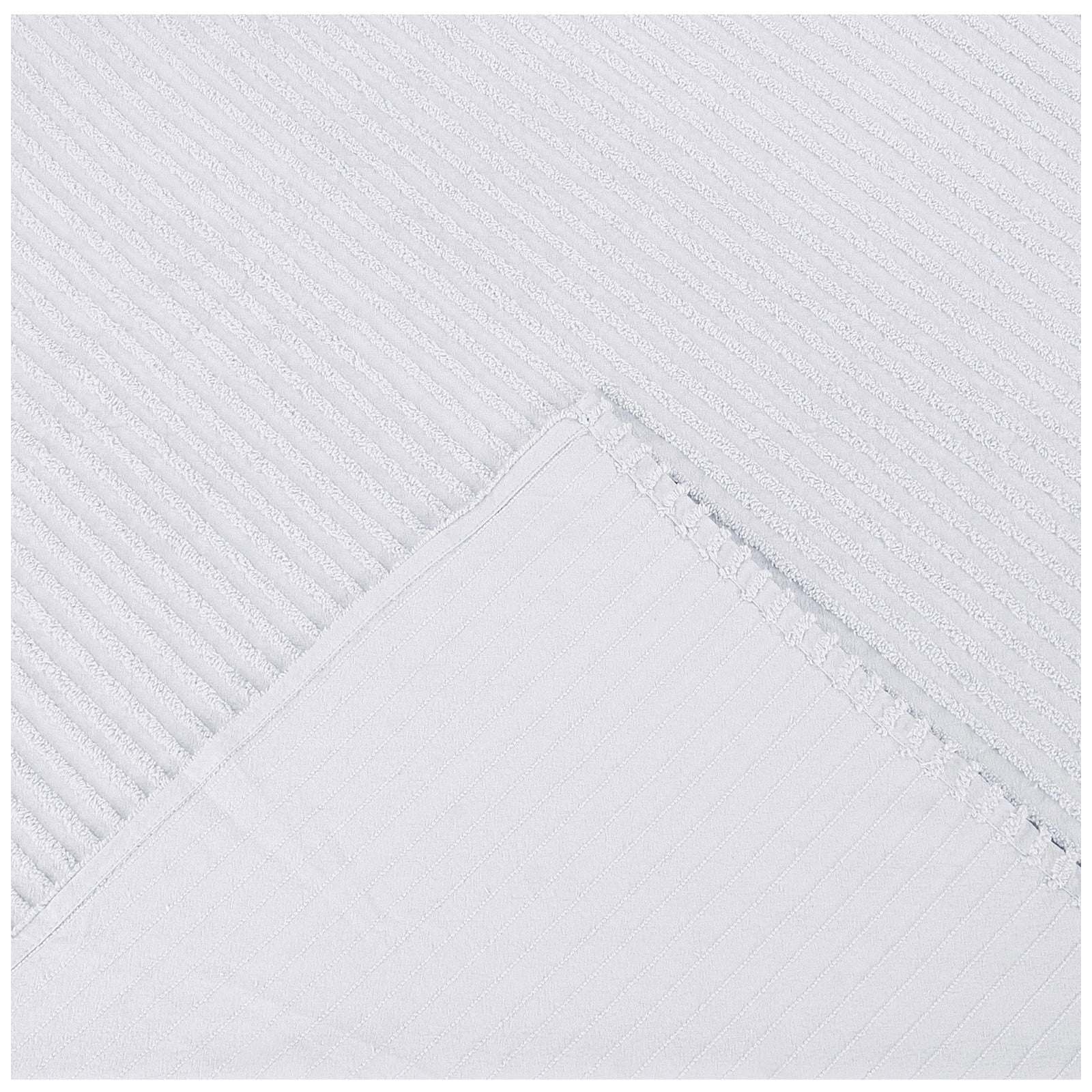 Better Trends Jullian Stripes Design 100% Cotton King Sham - White