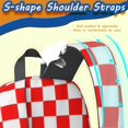thumbnail image 5 of Red and White Checkered Pattern 17" School Backpacks for Teens,Waterproof Oxford Fabric,S-Shape Padded Straps for School,Travel,Hiking,Camping, 5 of 6