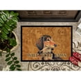 thumbnail image 3 of Carolines Treasures LH9460MAT Longhair Chocolate Dachshund Wipe your Paws Doormat 18x27 27"L x 18"W multicolor, 3 of 4