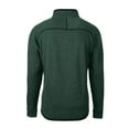 thumbnail image 3 of Men's-Cutter & Buck  Heather Green Portland Timbers Mainsail Sweater-Knit Half-Zip Raglan Jacket, 3 of 3