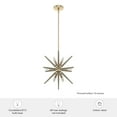 thumbnail image 7 of Hunter - Jupiter Star 12-light Alturas Gold, Medium Size Pendant Light, Dimmable, Mid Century Modern Style, Sputnik Shaped, for Bedrooms, Kitchens, Dining, Living Rooms - 19339, 7 of 7