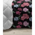 thumbnail image 3 of Leafage Down Alternative Comforter, Abstract Botanic Circular Spiral Leaf Branches on Checkered Backdrop, Microfiber Quilt for All Season, 5 Sizes, Eggshell Green Warm Taupe, by Ambesonne, 3 of 3