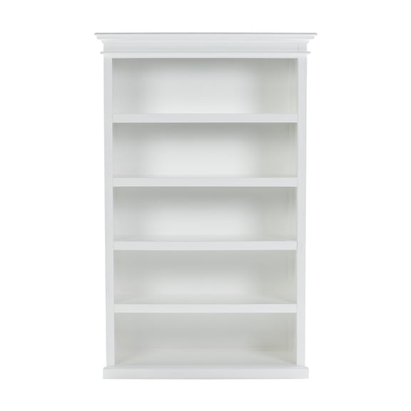 Bookcase with 5 Shelves Halifax Solid Wood in White