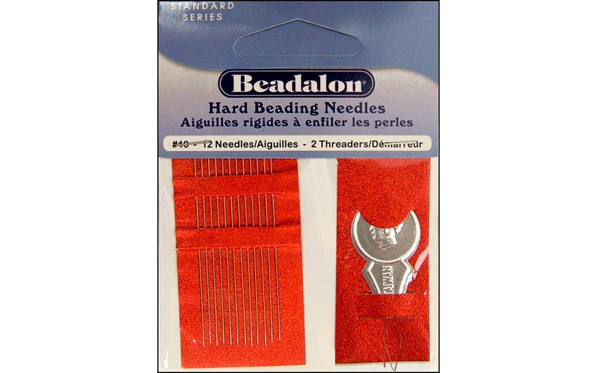 Beadalon Hard Beading Needles - Size 10, Pkg of 12