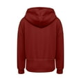 thumbnail image 7 of Miluxas Zip up Hoodies for Women Drawstring Soft Jackets Casual Winter Sweatshirts with Pocket Wine L(L), 7 of 7