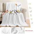 thumbnail image 5 of Birds Blanket Soft Cozy Warm Throw Blanket for Couch, Plush Fuzzy Flannel Fleece Blankets for Sofa, Bird Vintage Watercolor Bed Blankets Lightweight Gifts for Women, 30"x40", 5 of 9