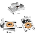 thumbnail image 4 of 4 Sets Spring Loaded Mirror Hanger Clips Mirror Mounting Clips Mirror Wall Clips with Hollow Wall Anchors and Screws Tools, 48 Pieces Totally, 4 of 7