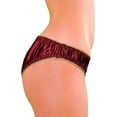 thumbnail image 3 of Merise Womens Sexy Silk Satin Bikini With Different Types Of Color & Lace Combination ! (Coral Lace- Wine- Small), 3 of 6