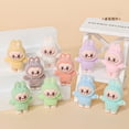 thumbnail image 4 of Figura Labubu serie de dibujos animados Mini flocado exquisita muñeca bonita regalo caja ciega colgante accesorios decoración juguetes Kawaii regalo, 4 of 5