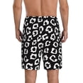 thumbnail image 4 of Lsque Black Leopard Mens Sleep Pajama Shorts,Short Pajama Pants, Cotton Ultra-Soft Knit-XX-Large, 4 of 9