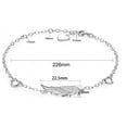 thumbnail image 5 of Pulsera de plata con alas de ángel para mujer, plata de ley 925, cadena ajustable, pulsera chapada en oro blanco con diamantes, regalo para el día de la madre para mujeres y niñas Rojo Verde, 5 of 5