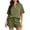 Army Green, variant on Lopecy-Sta Two Piece Sets for Women Short Sleeve Button Down Shirt and Relaxed Shorts Casual Loungewear Outfits for Summer Daily Wear