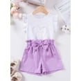 thumbnail image 3 of HWJAD Toddlers and Baby Girls' Love Heart Sleeveless Tank Tops & Shorts Set Cute Summer Outfits, 3 of 9