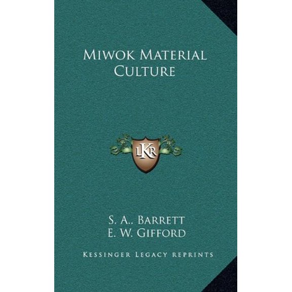 Miwok Material Culture (Hardcover)