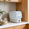 thumbnail image 4 of Toaster Cover 2 Slice, Blue Checkered Dustproof Bakeware Oven Protector with Top Hook, Blue White Buffalo Plaid Waterproof Small Kitchen Appliance Toasters Dust Cover, 12"x7.5"x8", 4 of 9
