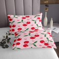 thumbnail image 3 of Erosebridal Cartoon Cherry Coverlet Set Twin, Fresh Fruit Bedding Set, Pink Heart Decor,, 3 of 5