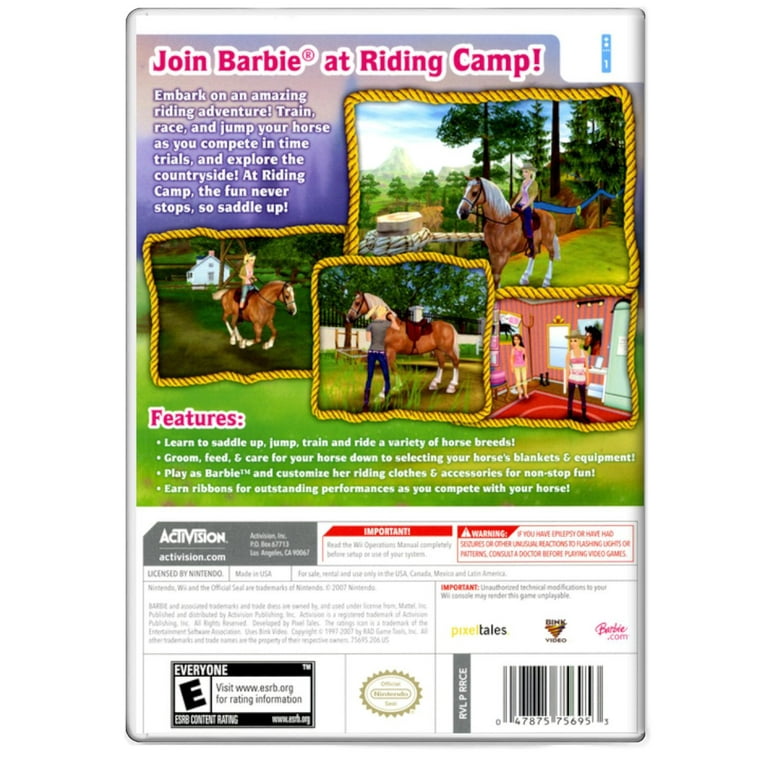 Used Barbie Horse Adventures Riding Camp Nintendo Wii Used Walmart