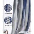 thumbnail image 3 of Abstract Navy Blue Blackout Curtains for Bedroom Living Room Darkening Curtains 54 Inch Long Vintage Grey Street Painting Art Short Curtain for Small Window Treatment Grommet Drapes 52"x54"x2, 3 of 9