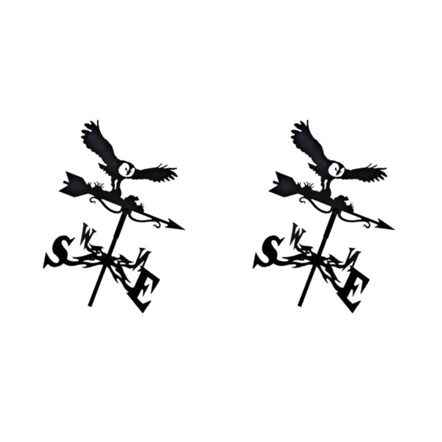 Dirección del viento Yuarrent Spinner de Metal Búho 2Conjunto