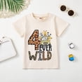 thumbnail image 2 of TTUHYWXI Kids Toddler Baby Boys Girls Birthday T-Shirt Wild One/Two/Three/Four Years Jungle Safari Animal Shirt (Yellow, 3-4 Years), 2 of 4