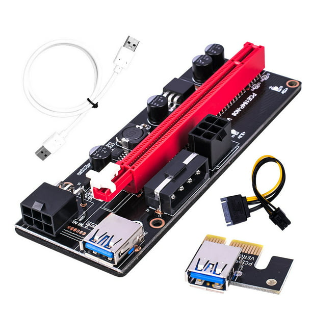 undskylde langsom Reskyd DALX 5pcs PCI-E Graphics Card Extension Cable USB 3.0 GPU Adapter PCI-E 1X  to 16X Adapter Cable - Walmart.com