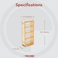 thumbnail image 4 of Rev-A-Shelf 448-WC-5C 5-Inch Wood Pull Out Wall Cabinet Organizer, Maple, 4 of 5