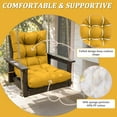 thumbnail image 3 of Kimunuk Outdoor Chair Cushions Set of 2, 42 x 21 x 5 in Non Slip Porch Swing Cushion Seat Back Cushions with Ties for Indoor Patio Rocking Chair, Yellow, 3 of 8