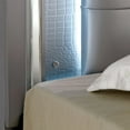 thumbnail image 4 of Furniture of America Rachel Faux Leather King LED Panel Bed in Silver, 4 of 4