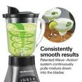 thumbnail image 3 of Blender and Food Processor Combo for Shakes & Smoothies, With 3 Cup Electric Food Chopper Attachment, 40 oz Glass Jar, Blender Travel Cup, 700   Power, Gray & Black (58163), 3 of 7