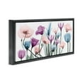 thumbnail image 3 of Stupell Industries Modern Translucent Pastel Tulips Botanical & Floral Painting Black Floater Framed Canvas Art Print Wall Art, 31 x 14, 3 of 9