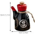 thumbnail image 2 of Japanese Soy Sauce Dispenser Soy Sauce Container Porcelain Condiment Pot Ceramic Oil Dispenser Bottle Olive Oil Bottles Japanese Seasoning Jar for Kitchen (200Ml), 2 of 17