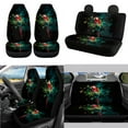 thumbnail image 2 of COEQINE Car Seat Covers Full Set Front and Back Seat Covers/1Pcs Steering Wheel Cover/Gear Shift Knob Cover/Safety Seat Belt Pads/Armrest Box Cover/Coaster Universal Fit Most Vehicles Parrot, 2 of 4