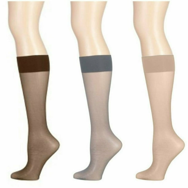 Mighty Hugs 12 Women Nylon Sheer Knee Highs Sock Stocking Wholesale