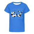 thumbnail image 3 of XAOFW Kids 6 7 T-Shirt Graphic Number Print Blend Boys Girls Short Sleeve Round Neck Comfort Fashionable Casual Daily Wear Tee, 3 of 4