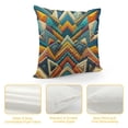 thumbnail image 4 of Colorful Triangle Throw Pillow Cover Terry Embroidery Accent Pillow Case Square Cushion Decorative Geometric Pillowcase for Bed Living Room Bedroom Decor Beige Yellow Blue, 4 of 5