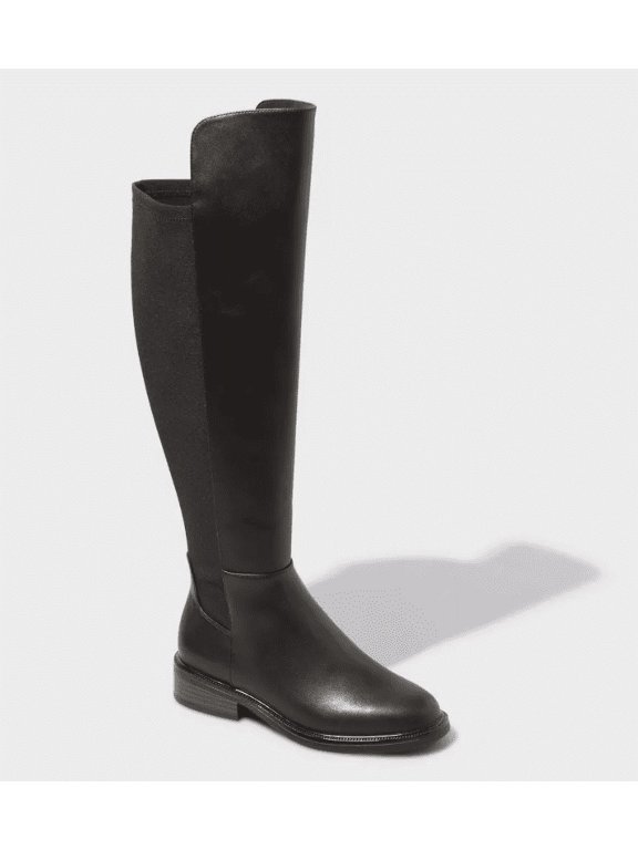 Women's Hope Black Tall Ankle Zip Riding Boots