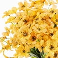 thumbnail image 3 of 24 Bundles Artificial Flowers for Outdoors UV Resistant Faux Silk Flowers No Fade  Plastic Greenery Plants for Hanging Planter Garden Porch Window Box Patio Home Decoration (Yellow), 3 of 6