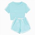 thumbnail image 2 of Baby Girl Clothes 2 Piece Outfits Crop Tops and Shorts Set Soft Cotton Clothing Sets Sports Tracksuit, 2 of 6