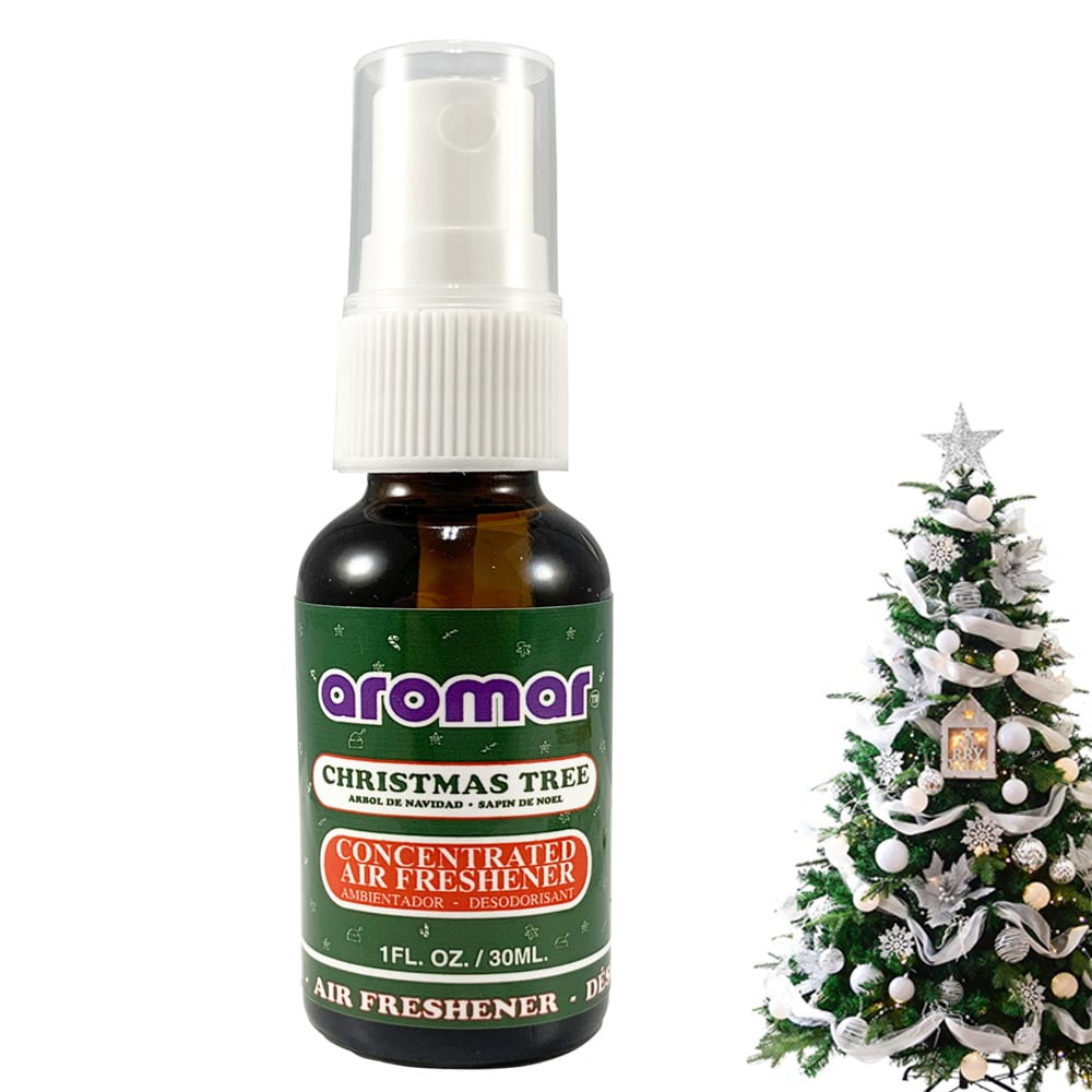 1 Christmas Tree Air Freshener Spray Holiday Scent Car Home Room Odor Eliminator