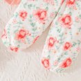 thumbnail image 6 of TOWED22 Baby Girl Clothes 3pc Outfits Set Long Sleeve Round Neck Print Romper Jumpsuit + Ribbed Pants Headband Fall Winter Set(Pink,6-9 M), 6 of 9