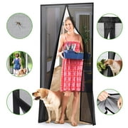 Magnetic Screen Door with Super Tight Self Closing Magnetic Seal and Durable Polyester Mesh,Full Frame Hook & Loop Fits Door Size up to 39"W x 82"H,Screen Doors with Magnets