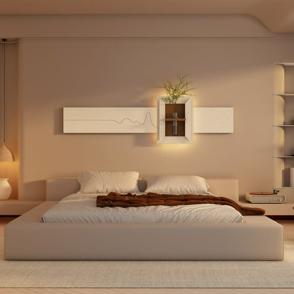 Adjustable 3-Color LED Sandstone Wall Decor with Simulated Plants - 3D Art Sculpture, Glass Vase & Remote Control Light for Living Room, Bedroom, Corridor