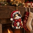Calico Tree Christmas Ornament Calico Cat Acrylic Tree Hanging for Cat Lovers ...